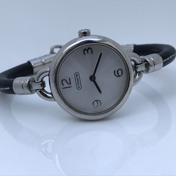 Coach New York Women Watch Black Leather Band CA.3 - Picture 6 of 9